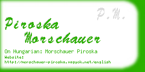 piroska morschauer business card